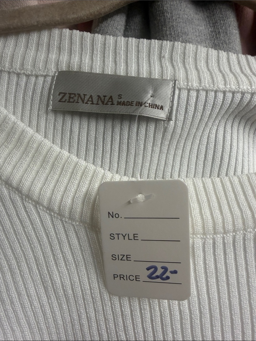 Zara White Ribbed Ruffle Sleeve Tank - Picture 2 of 3